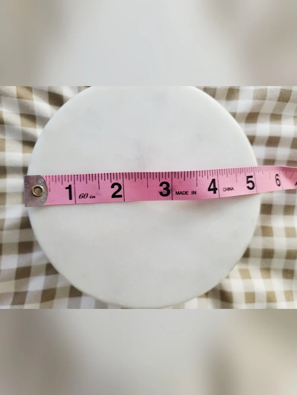 William Sonoma Round White Marble Salt & Pepper Keeper With Copper Base